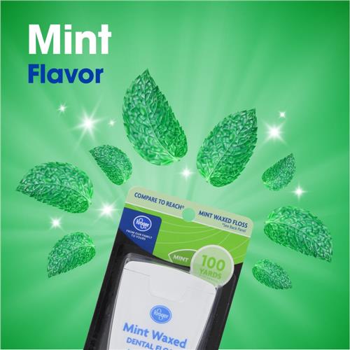 Kroger Waxed Dental Floss Mint 100 yd