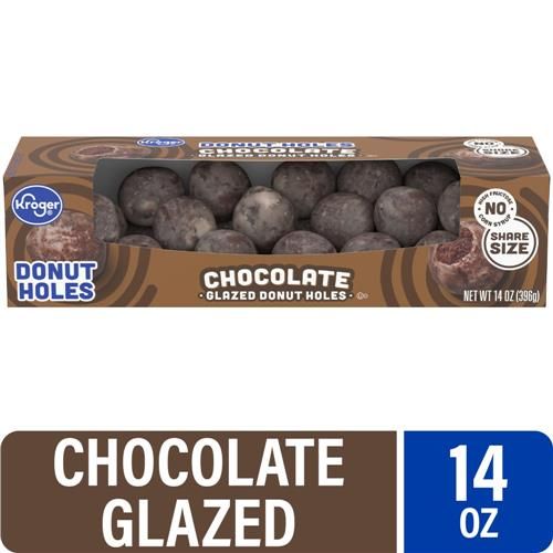 Kroger Glazed Chocolate Donut Holes 14 oz