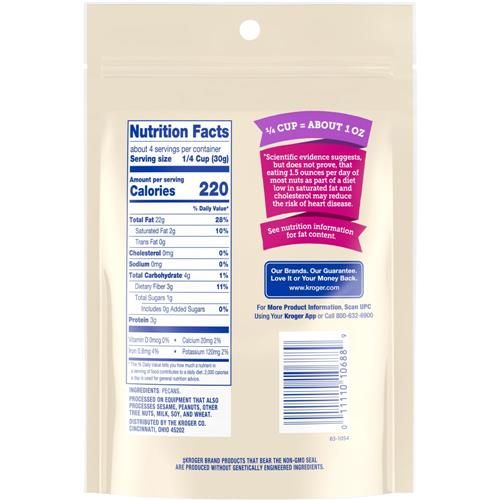Kroger Pecan Pieces 4 oz