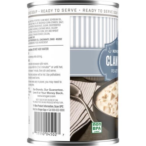 Kroger New England Style Clam Chowder 18.8 oz