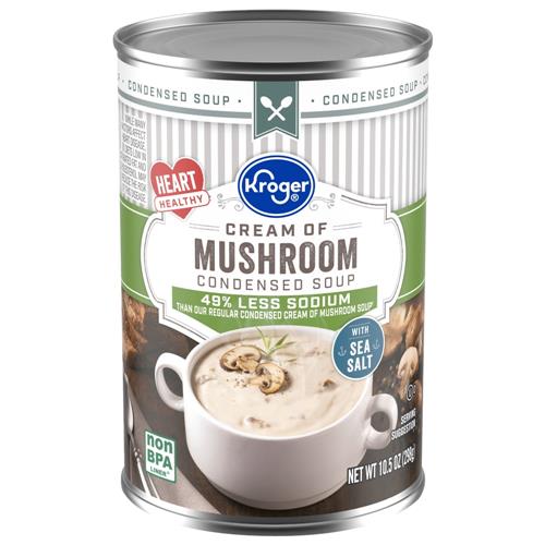 Kroger Reduced Sodium Cream of Mushroom Condensed Soup Can 10.5 oz