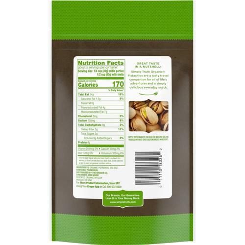 Simple Truth Organic Salted Roasted Pistachios 10 oz