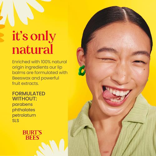 Burts Bees Vanilla Bean Lip Balm, Lip Moisturizer With Responsibly Sourced Beeswax, Tint-Free, Natural Conditioning Lip Treatment, 1 Tube, 0.15 Oz.