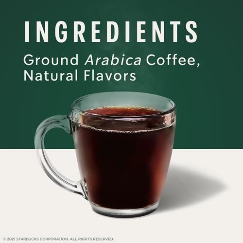 Starbucks K-Cup Coffee Pods, Caramel Flavored Coffee, Naturally Flavored, 100% Arabica, 1 Box (10 Pods)