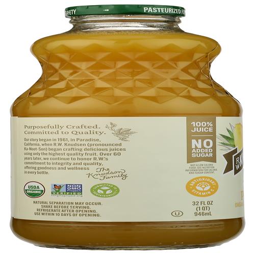 R.W. Knudsen Organic Pineapple Juice, 32 Ounces (Pacakging May Vary)