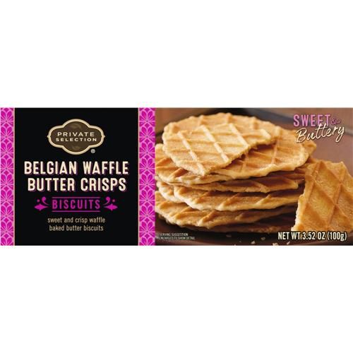 Private Selection Sweet & Buttery Belgian Waffle Butter Crisps Biscuits 3.52 oz