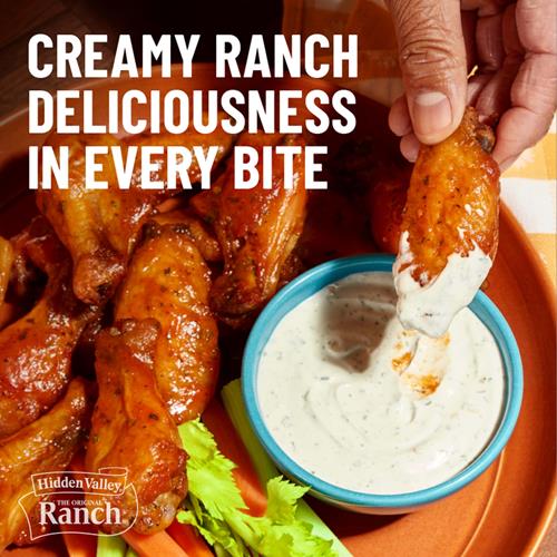 Hidden Valley Original Ranch Dipping Cups, Topping And Dressing To Go Cups, 1.5 Ounces Each, 8 Count (Package May Vary)