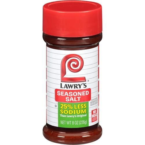 Lawrys 25% Less Sodium Seasoned Salt, 8 Oz