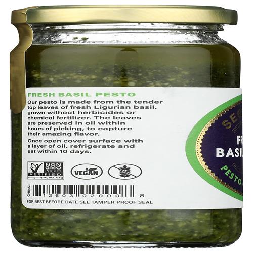 Seggiano, Pesto Basil Raw, 7.1 Ounce