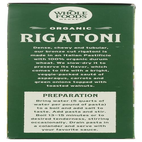 Whole Foods Market, Organic Rigatoni, 16 Oz