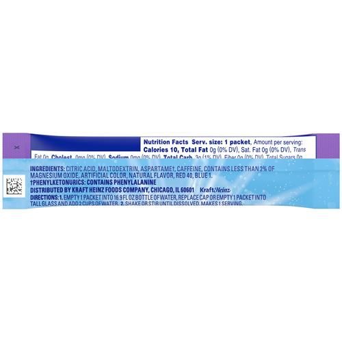 Crystal Light Grape Naturally Flavored Powdered Drink Mix With Caffeine, 10 Ct. On-The-Go-Packets