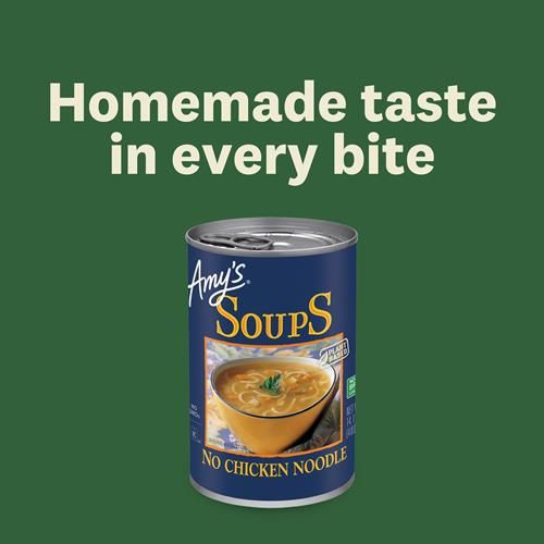 Amys Soup, Vegan, No Chicken Noodle Soup, Made With Organic Vegetables, 14.1 Ounce