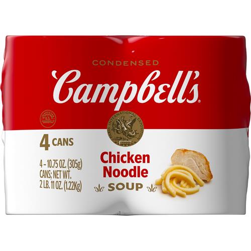 Campbells Condensed Chicken Noodle Soup, 10.75 Ounce Can (Pack Of 4)