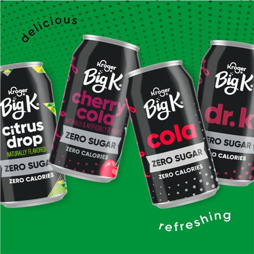 Big K Lemon Lime Zero Sugar Caffeine Free Soda Cans 12 pk / 12 fl oz