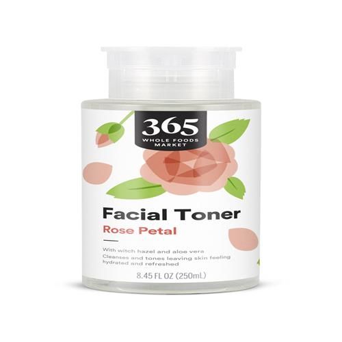 Whole Foods Market Facial Toner With Witch Hazel And Aloe Vera, Rose Petal, 8.45 Fl Oz