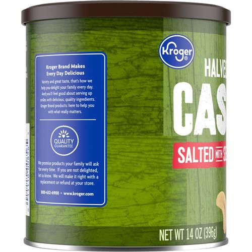 Kroger Salted Halves & Pieces Cashew Nuts 14 oz
