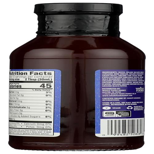 Whole Foods Market Organic Blueberry Balsamic Vinaigrette, 12 Fz