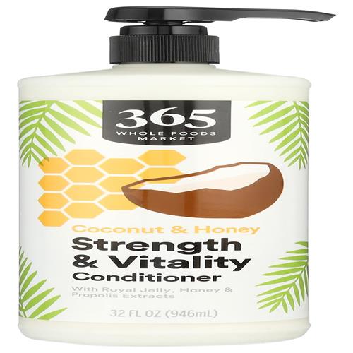 Whole Foods Market Strength & Vitality Conditioner With Royal Jelly, Honey & Propolis Extracts, Coconut & Honey Scent, 32 Fl Oz
