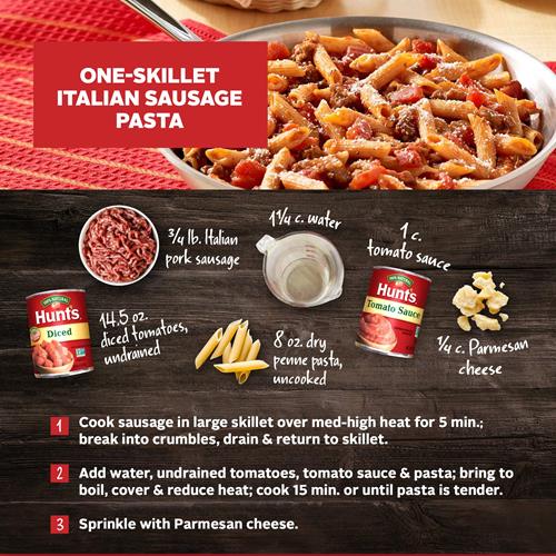Hunts Petite Diced Tomatoes, Keto Friendly, 14.5 Oz