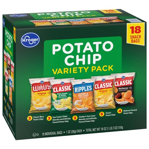 Kroger Potato Chip Variety Pack 18 ct / 1 oz