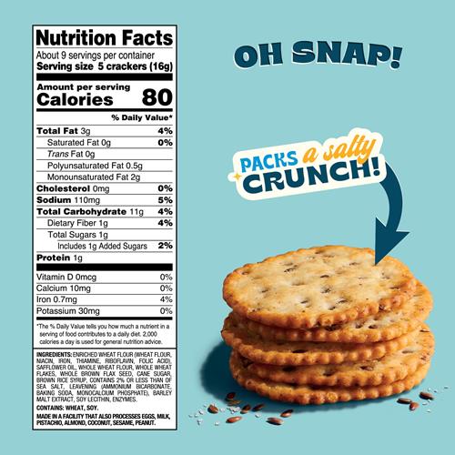 Back To Nature - Stoneground Wheat Crackers - Made With Real Ingredients Like Whole Grains And Flax Seed - Non-Gmo - 5 Ounce