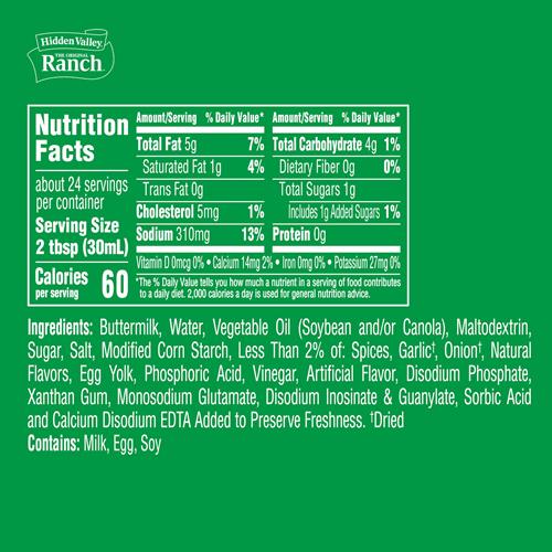 Hidden Valley Light Ranch Condiment And Dressing, Easy Squeeze Bottle, 24 Fl Oz (Package May Vary)