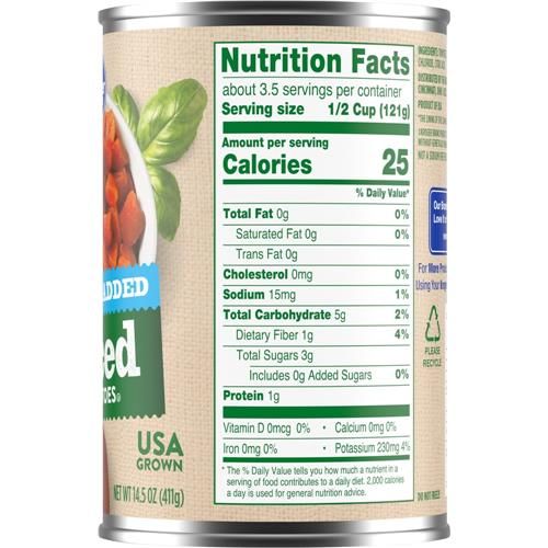 Kroger No Salt Added Diced Tomatoes 14.5 oz