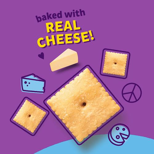 Annies Organic White Cheddar Squares Baked Snack Crackers, Made With Real Cheese, 7.5 Oz