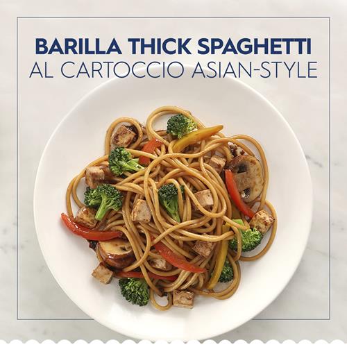 Barilla Thick Spaghetti Pasta, 16 Oz. Box - Non-Gmo Pasta Made With Durum Wheat Semolina - Kosher Certified Pasta