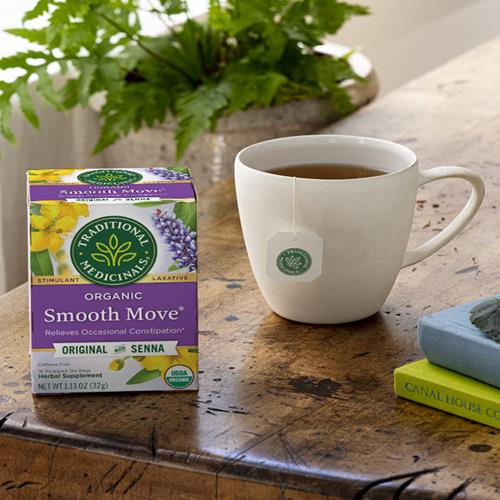 Traditional Medicinals Organic Smooth Move Herbal Stimulant Laxative Wrapped Tea Bags, 16 Count (Pack Of 1)