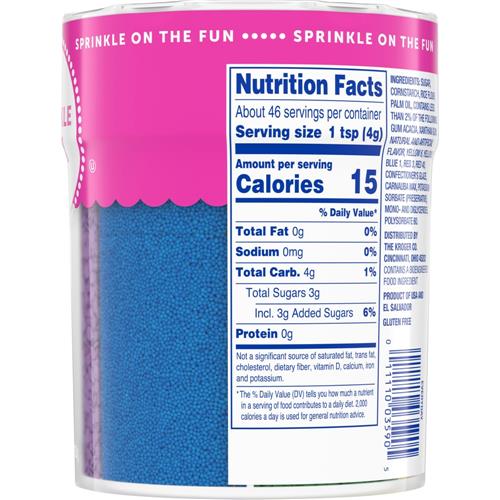 Kroger 6 Cell Sprinkle Mix 6.4 oz