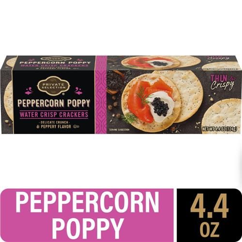 Private Selection Peppercorn Poppy Water Crisp Crackers 4.4 oz