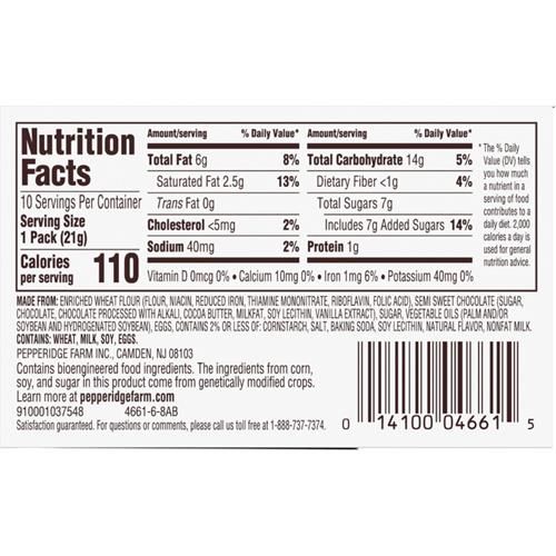 Pepperidge Farm Milano Cookies, Dark Chocolate, 10 Packs, 2 Cookies Per Pack