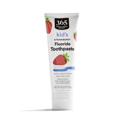 Whole Foods Market Kids Strawberry Fluoride Toothpaste, 4.2 Oz
