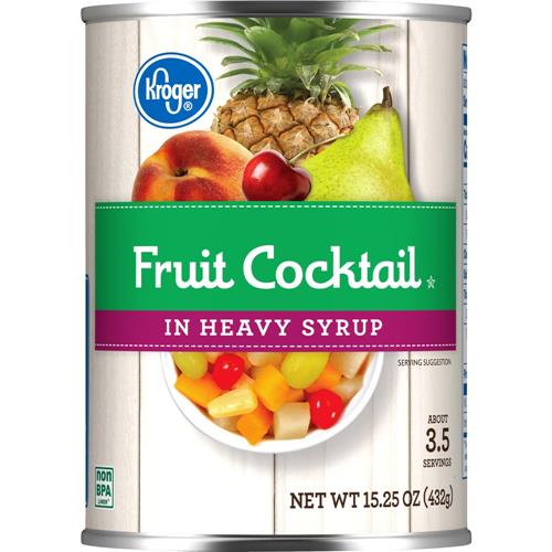 Kroger Canned Fruit Cocktail in Heavy Syrup 15.25 oz