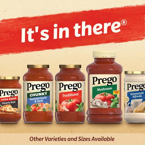 Prego Garlic And Caramelized Onion Alfredo Pasta Sauce, 14.5 Oz Jar