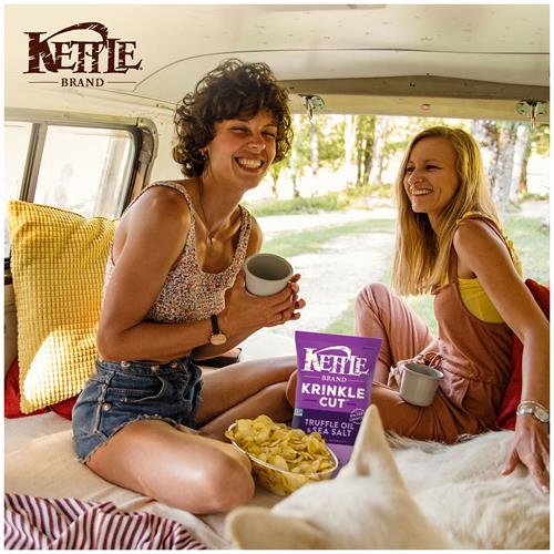 Kettle Brand Potato Chips, Krinkle Cut Truffle And Sea Salt, 7.5 Oz