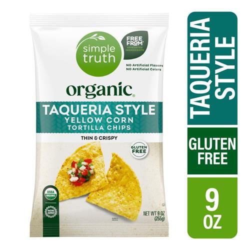 Simple Truth Organic Taqueria Style Yellow Corn Tortilla Chips 9 oz