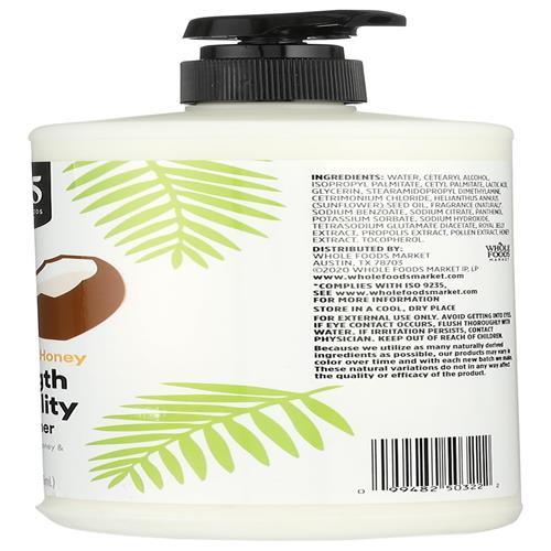 Whole Foods Market Strength & Vitality Conditioner With Royal Jelly, Honey & Propolis Extracts, Coconut & Honey Scent, 32 Fl Oz