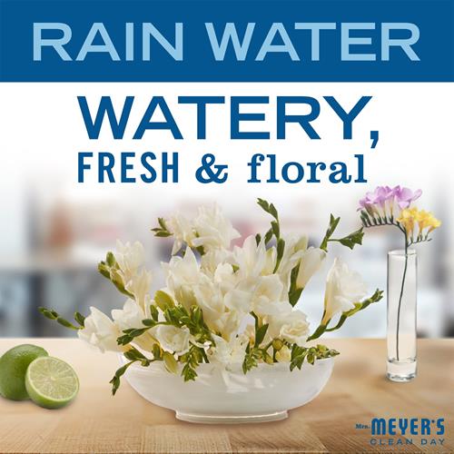 Mrs. Meyers Clean Day Moisturizing Body Wash For Women And Men, Biodegradable Shower Gel Formula Made With Essential Oils, Rain Water, 16 Oz