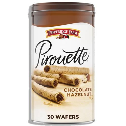Pepperidge Farm Pirouette Cookies, Chocolate Hazelnut Créme Filled Wafers, 13.5 Oz Tin