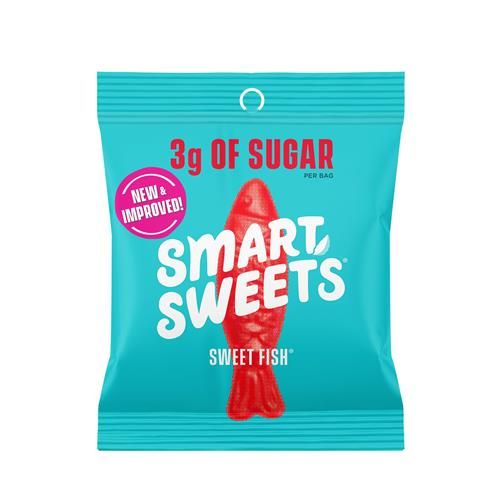 Smartsweets , Sweet Fish, Candy With Low Sugar (3G), Plant-Based, Free From Sugar Alcohols, 1.8 Oz, Berry