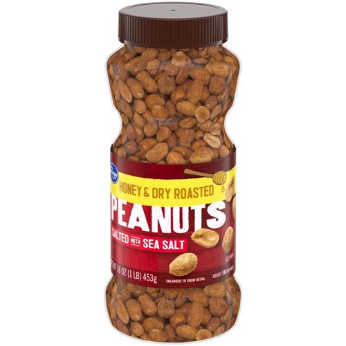 Kroger Salted Honey & Dry Roasted Peanuts 16 oz