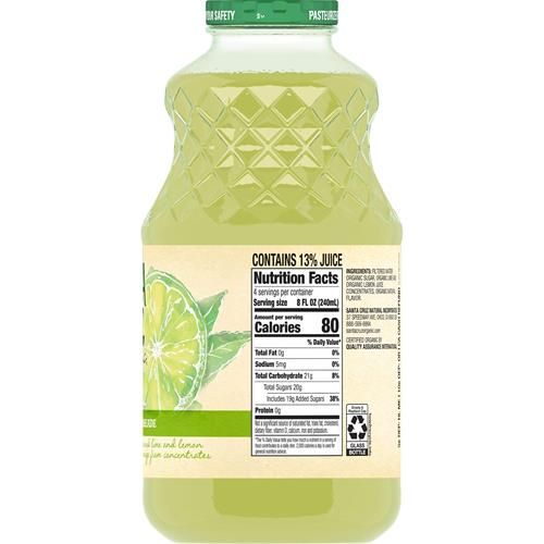 Santa Cruz Organic Limeade, 32 Ounces