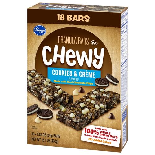 Kroger Cookies & Créme Chewy Granola Bars 18 ct / 0.84 oz
