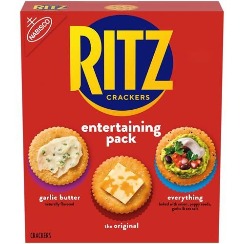 Ritz Crackers Entertaining Variety Pack With Original, Everything, And Garlic Butter Crackers, Snacks For Kids And Adults, Party Snacks, 10.3 Oz