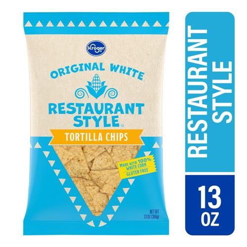 Kroger White Corn Restaurant Style Tortilla Chips 13 oz