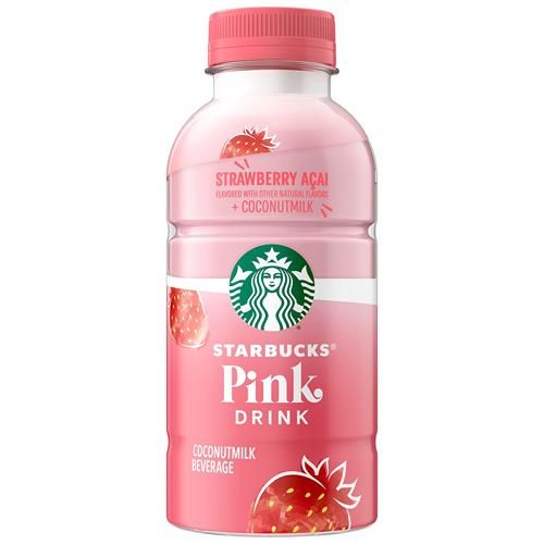 Starbucks Pink Drink, Strawberry Acai With Coconut Milk, 14Oz Bottle