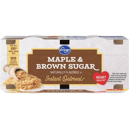 Kroger Maple & Brown Sugar Instant Oatmeal Cups 4 ct