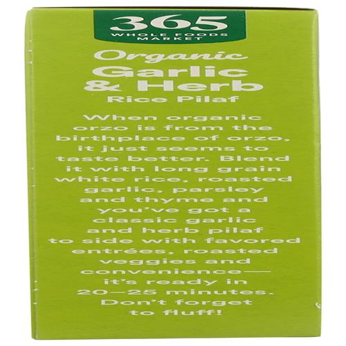 Whole Foods Market, Organic Garlic & Herb Rice Pilaf, 6.1 Oz